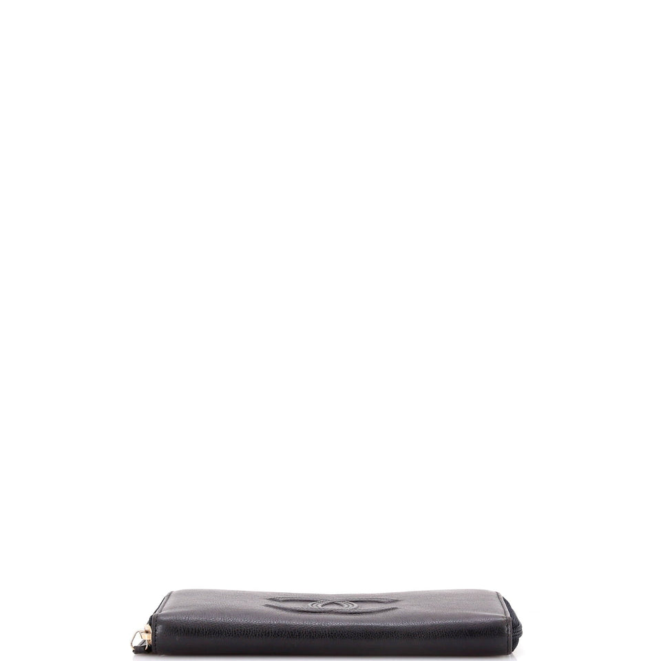 Timeless CC Zipped Wallet Caviar Long