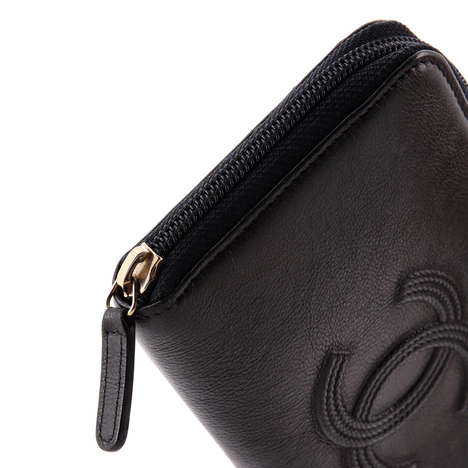 Timeless CC Zipped Wallet Caviar Long