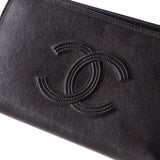 Timeless CC Zipped Wallet Caviar Long