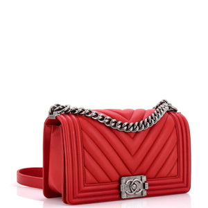 Boy Flap Bag Chevron Lambskin Old Medium