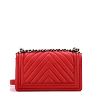 Boy Flap Bag Chevron Lambskin Old Medium