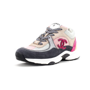 Women's CC Low-Top Sneakers Leather and Tweed