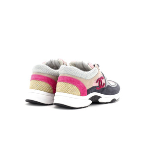 Women's CC Low-Top Sneakers Leather and Tweed