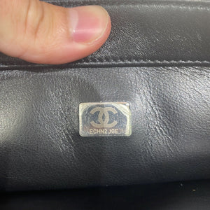 So Black Trendy CC Top Handle Bag Quilted Lambskin Small