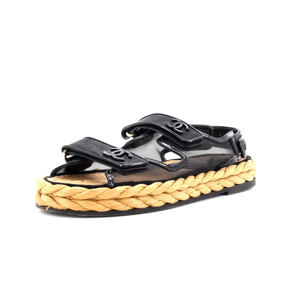Women's Velcro Espadrille Dad Sandals Mesh