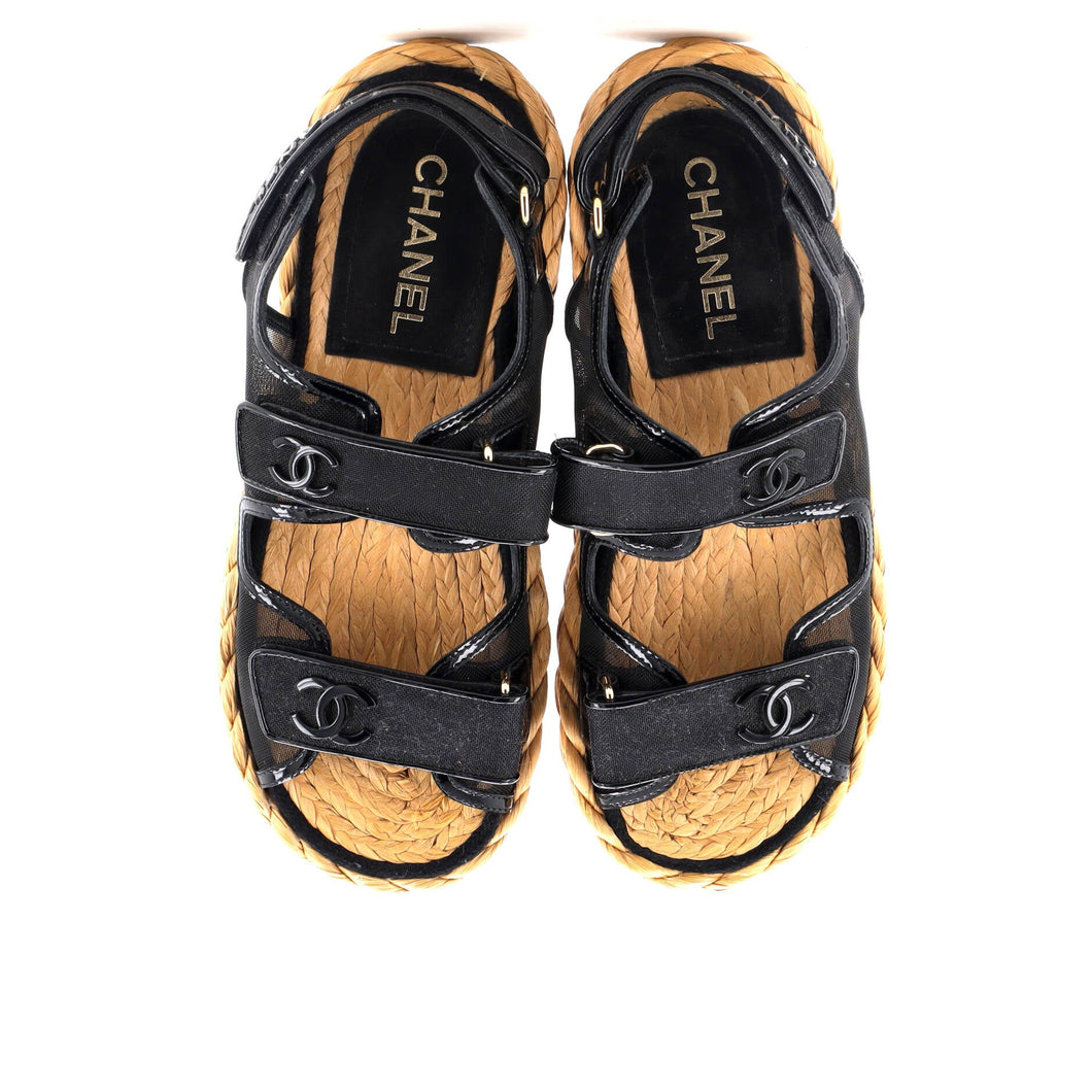 Women's Velcro Espadrille Dad Sandals Mesh
