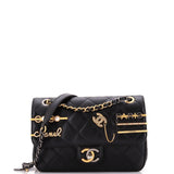 Coco Clips Flap Bag Embellished Quilted Lambskin Small