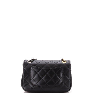 Coco Clips Flap Bag Embellished Quilted Lambskin Small