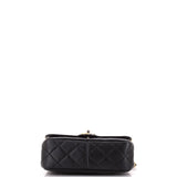 Coco Clips Flap Bag Embellished Quilted Lambskin Small