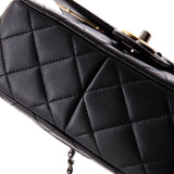 Coco Clips Flap Bag Embellished Quilted Lambskin Small