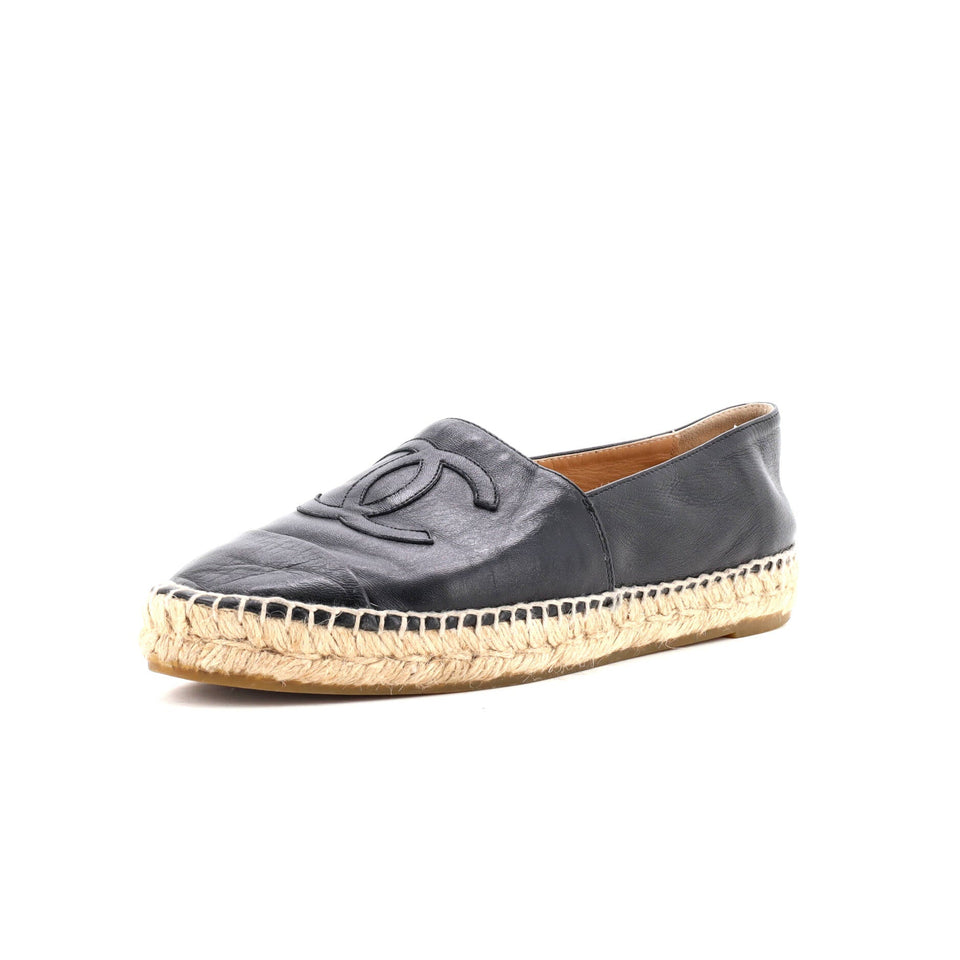 Women's CC Cap Toe Espadrilles Leather
