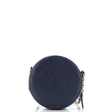 Chic Pearls Round Clutch with Chain Quilted Lambskin