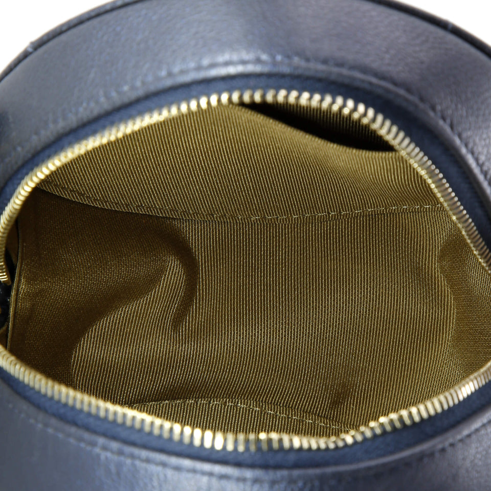Chic Pearls Round Clutch with Chain Quilted Lambskin