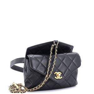 Carry With Chic Chain Flap Waist Bag Quilted Calfskin