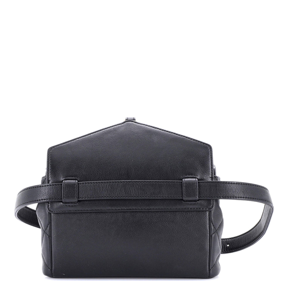 Carry With Chic Chain Flap Waist Bag Quilted Calfskin