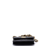 Pearl Crown Clutch with Chain Quilted Lambskin