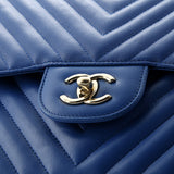 Classic Double Flap Bag Chevron Lambskin Jumbo