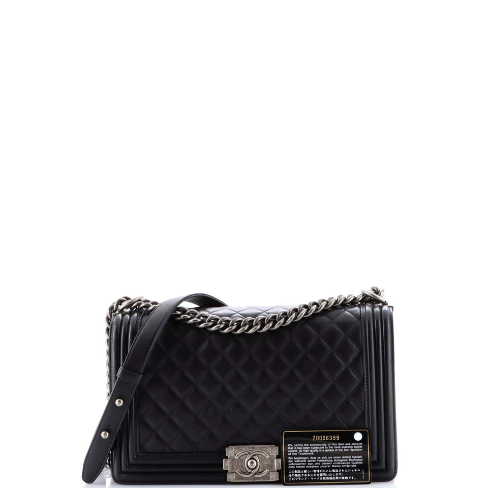 Boy Flap Bag Quilted Lambskin New Medium