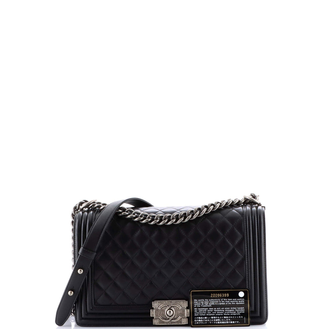 Boy Flap Bag Quilted Lambskin New Medium
