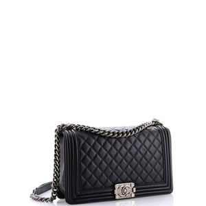 Boy Flap Bag Quilted Lambskin New Medium