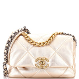 19 Flap Bag Quilted Leather Medium