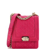 North South Boy Flap Bag Quilted Caviar Small