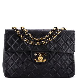 Vintage Classic Single Flap Bag Quilted Lambskin Maxi