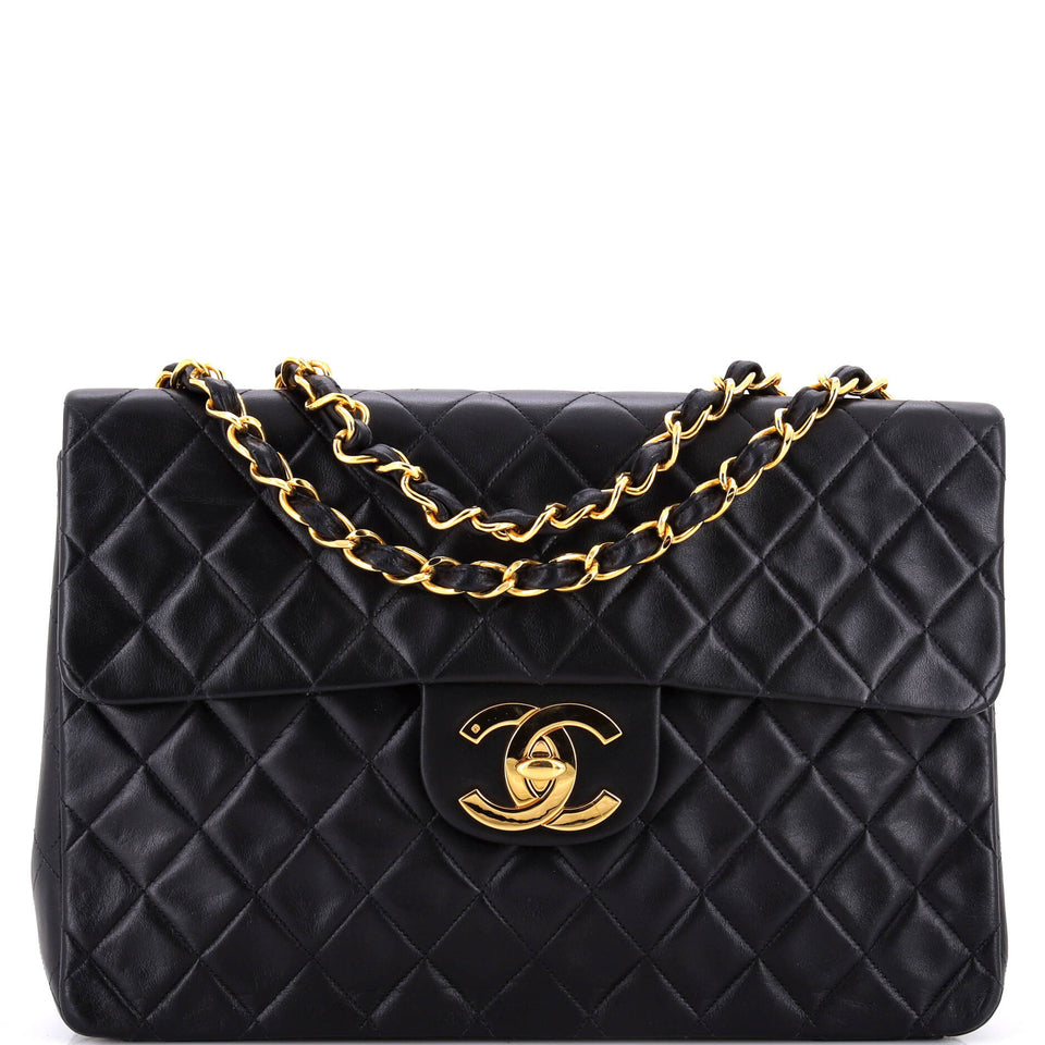 Vintage Classic Single Flap Bag Quilted Lambskin Maxi
