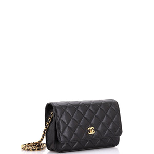 Turnlock CC Wallet on Chain Quilted Caviar