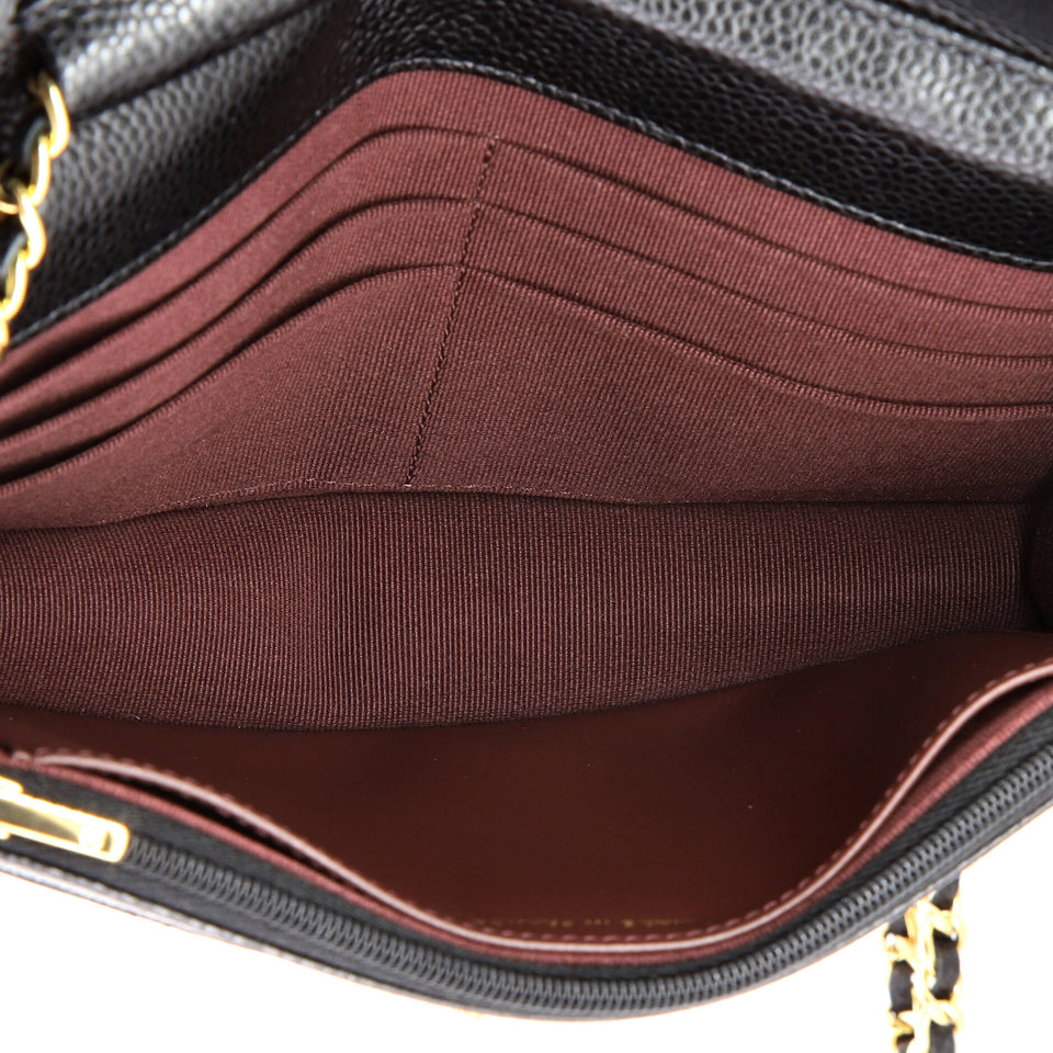 Turnlock CC Wallet on Chain Quilted Caviar
