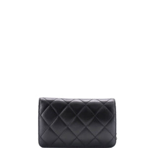 Golden Class Wallet on Chain Quilted Lambskin