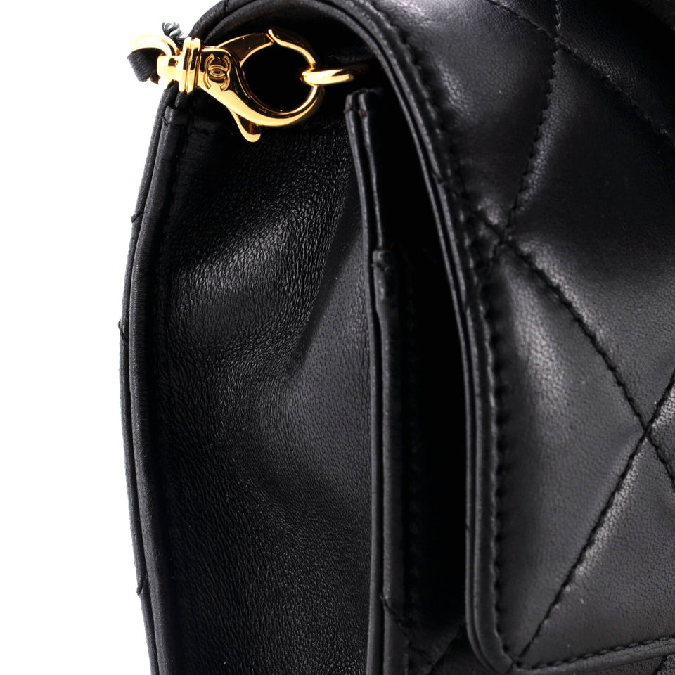 Golden Class Wallet on Chain Quilted Lambskin