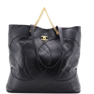 Club Monaco Shopping Tote Quilted Lambskin Large