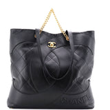 Club Monaco Shopping Tote Quilted Lambskin Large