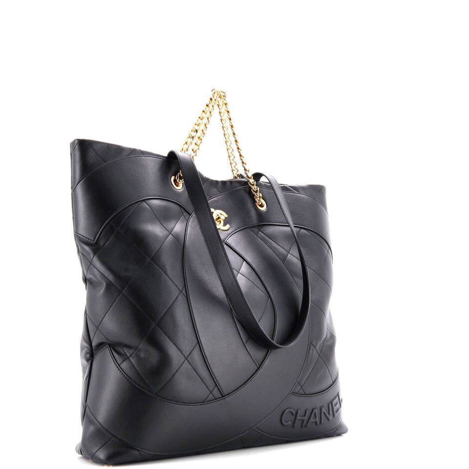 Club Monaco Shopping Tote Quilted Lambskin Large