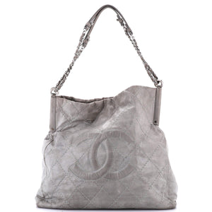 Sea Hit Shoulder Bag Quilted Iridescent Calfskin Large