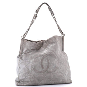 Sea Hit Shoulder Bag Quilted Iridescent Calfskin Large
