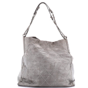 Sea Hit Shoulder Bag Quilted Iridescent Calfskin Large