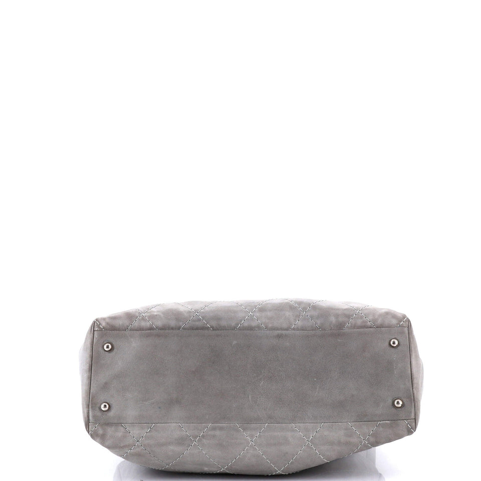 Sea Hit Shoulder Bag Quilted Iridescent Calfskin Large