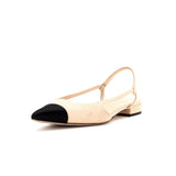 Women's Cap Toe CC Slingback Flats Leather