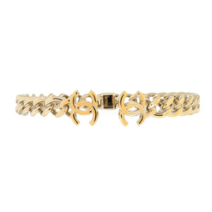 CC Chain Link Choker Necklace Metal