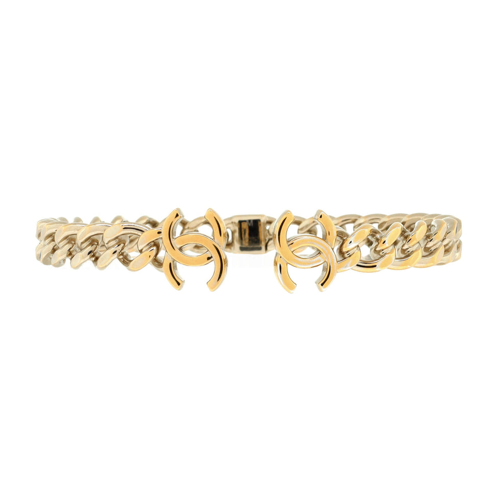 CC Chain Link Choker Necklace Metal
