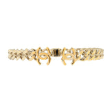 CC Chain Link Choker Necklace Metal