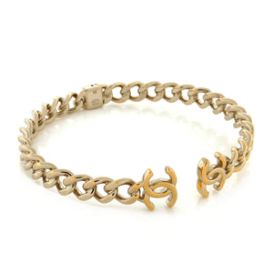 CC Chain Link Choker Necklace Metal