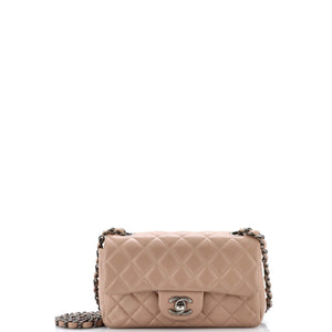 Classic Single Flap Bag Quilted Lambskin Mini