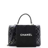Trendy CC Top Handle Bag Quilted Lambskin Medium