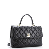 Trendy CC Top Handle Bag Quilted Lambskin Medium