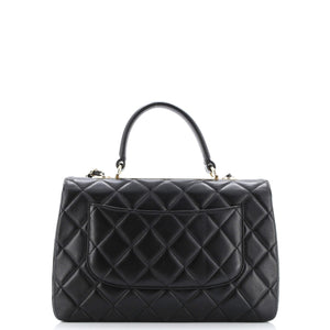 Trendy CC Top Handle Bag Quilted Lambskin Medium