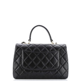 Trendy CC Top Handle Bag Quilted Lambskin Medium