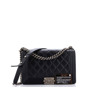 Boy Flap Bag Quilted Lambskin Old Medium